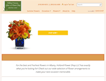 Tablet Screenshot of hollandflowershop.com